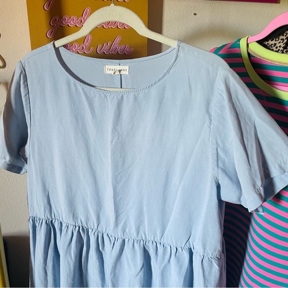 Tradlands Nico Linen Dress blue - Picture 9 of 10